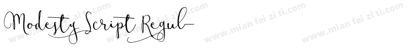 Modesty Script Regul字体转换